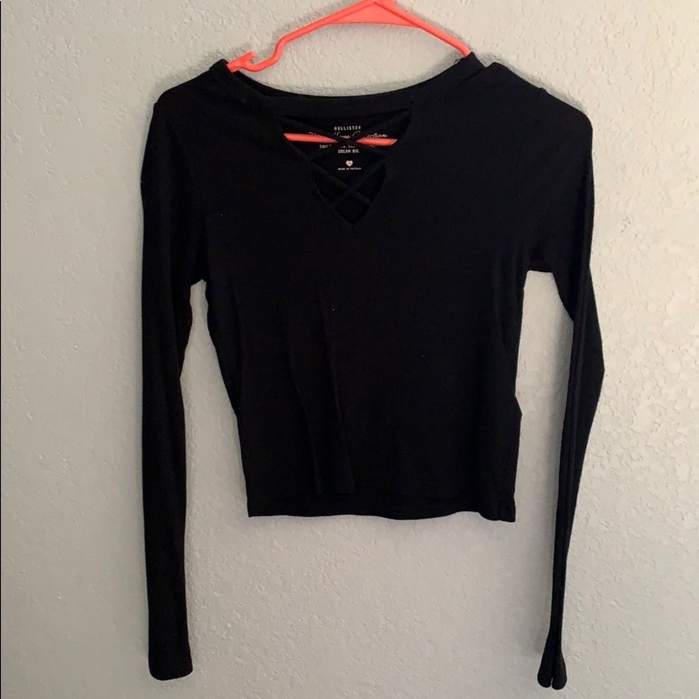 criss cross lace up shirt